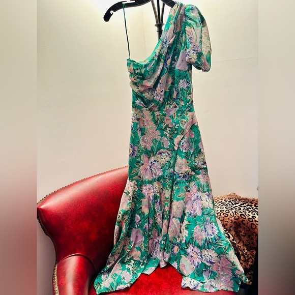 ASTR the Label One Shoulder Floral Midi Dress, Size XS in EUC - Picture 2 of 10